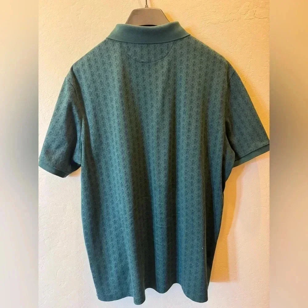 Polo Ralph Lauren Mens Polo Green Crest all over print size Large classic fit
